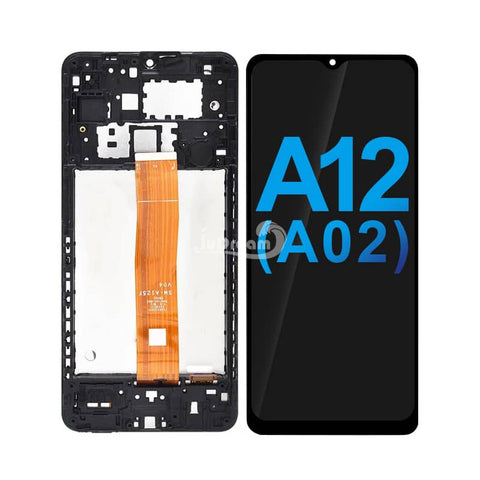 Samsung Galaxy A12 LCD Screen and Digitizer Assembly with Frame